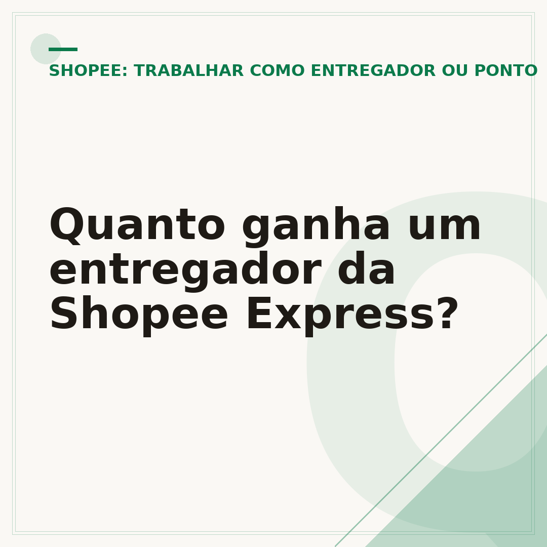 Quanto ganha um entregador da Shopee Express?