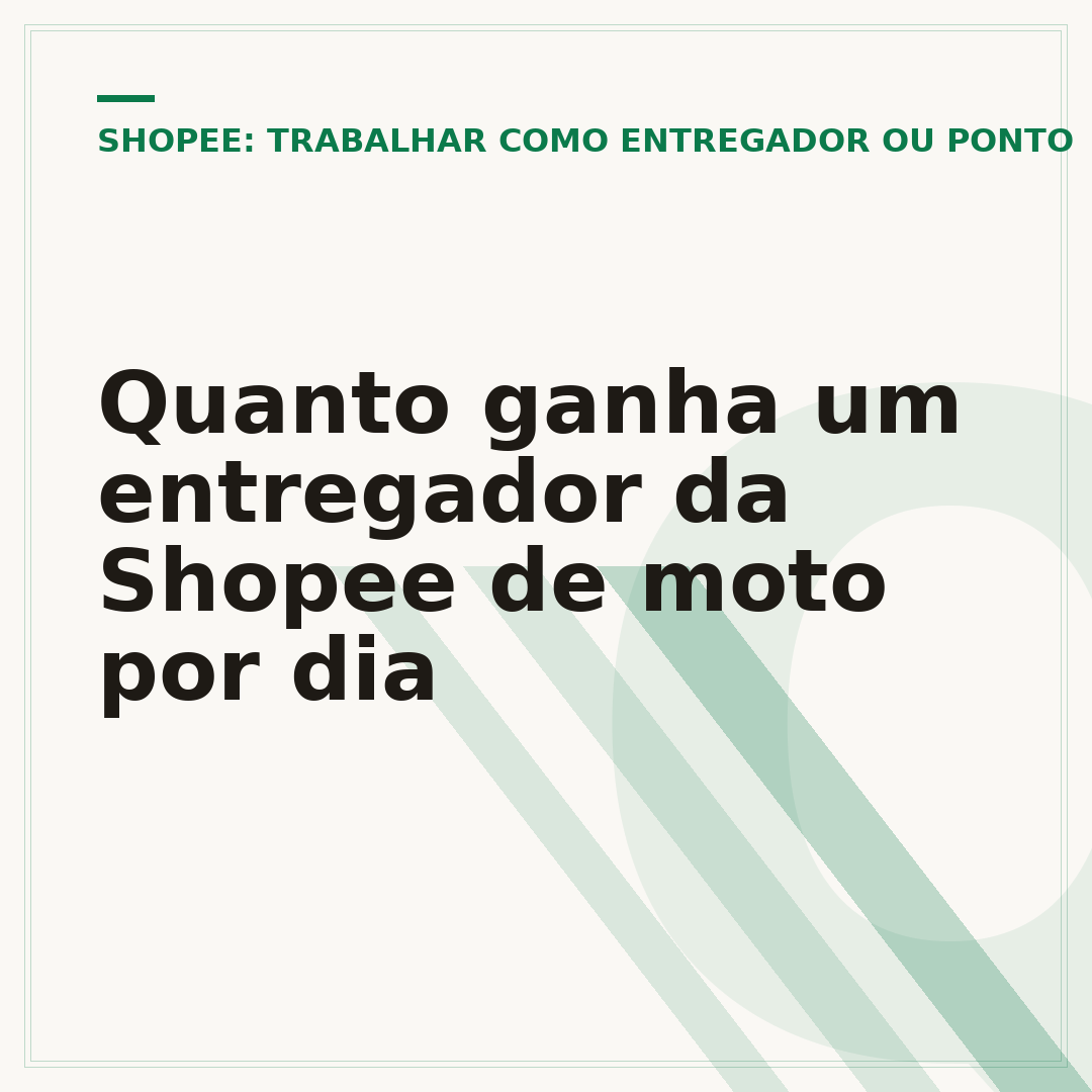 Quanto ganha um entregador da Shopee de moto por dia