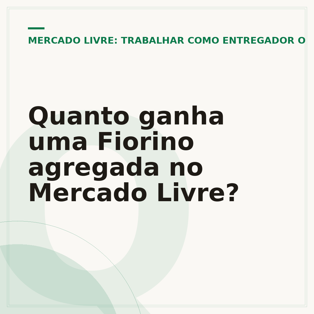 Quanto ganha uma Fiorino agregada no Mercado Livre?