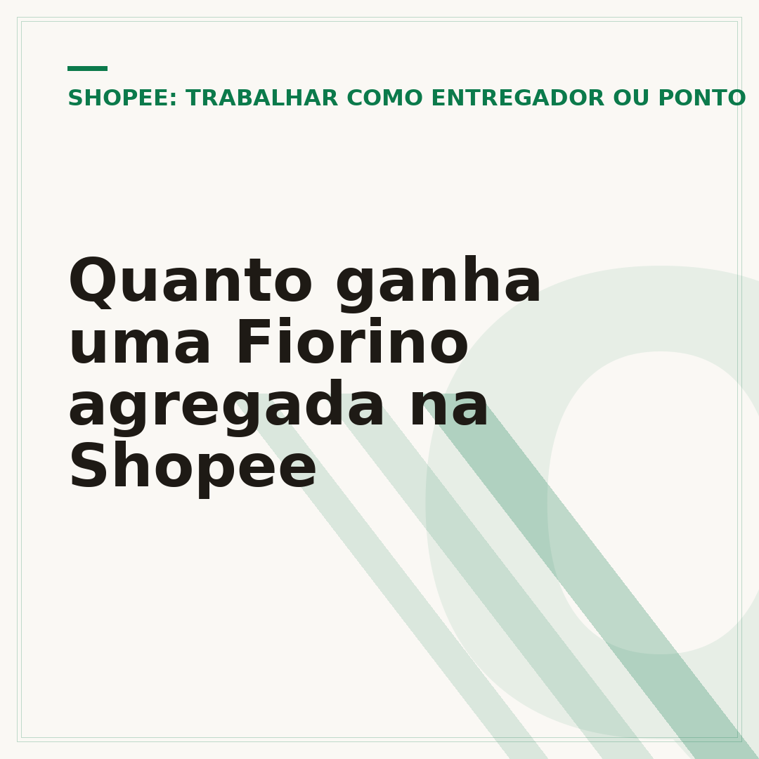 Quanto ganha uma Fiorino agregada na Shopee