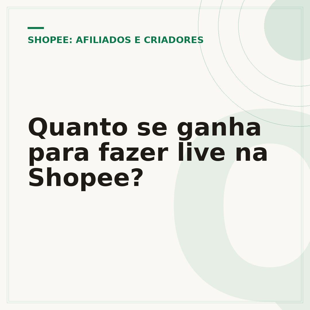 Quanto se ganha para fazer live na Shopee?