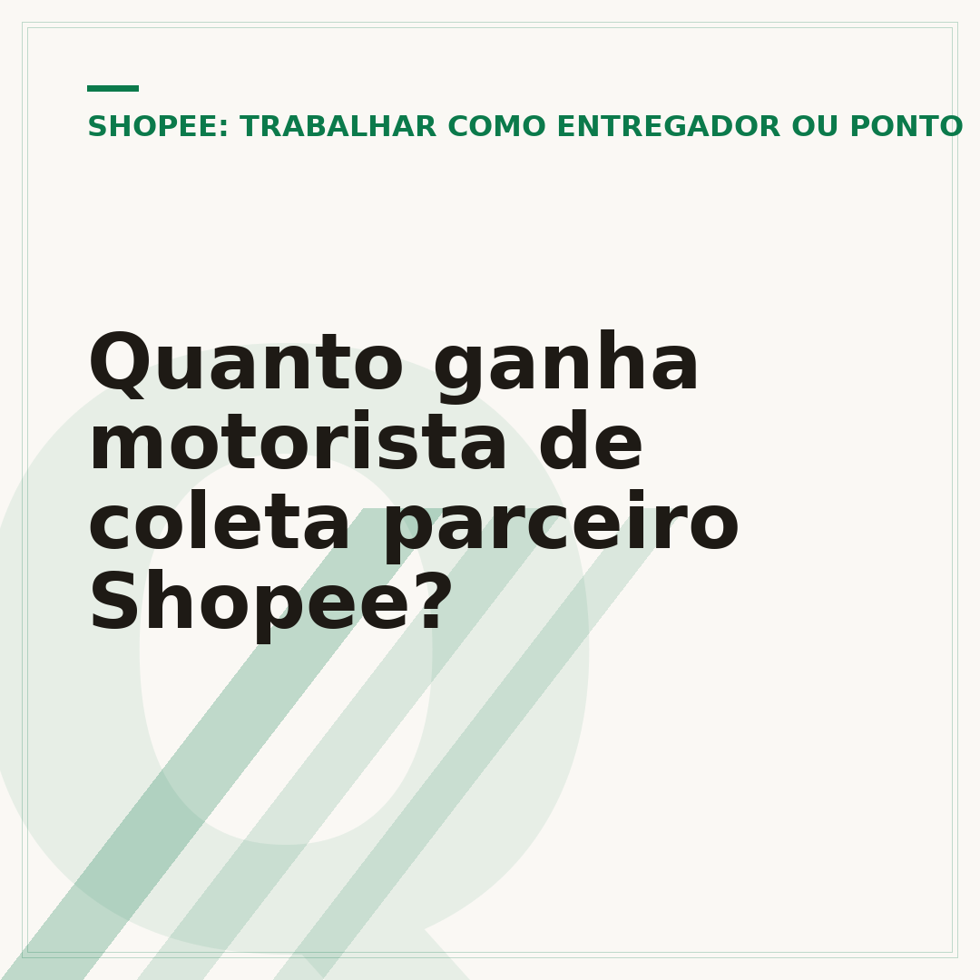 Quanto ganha motorista de coleta parceiro Shopee?