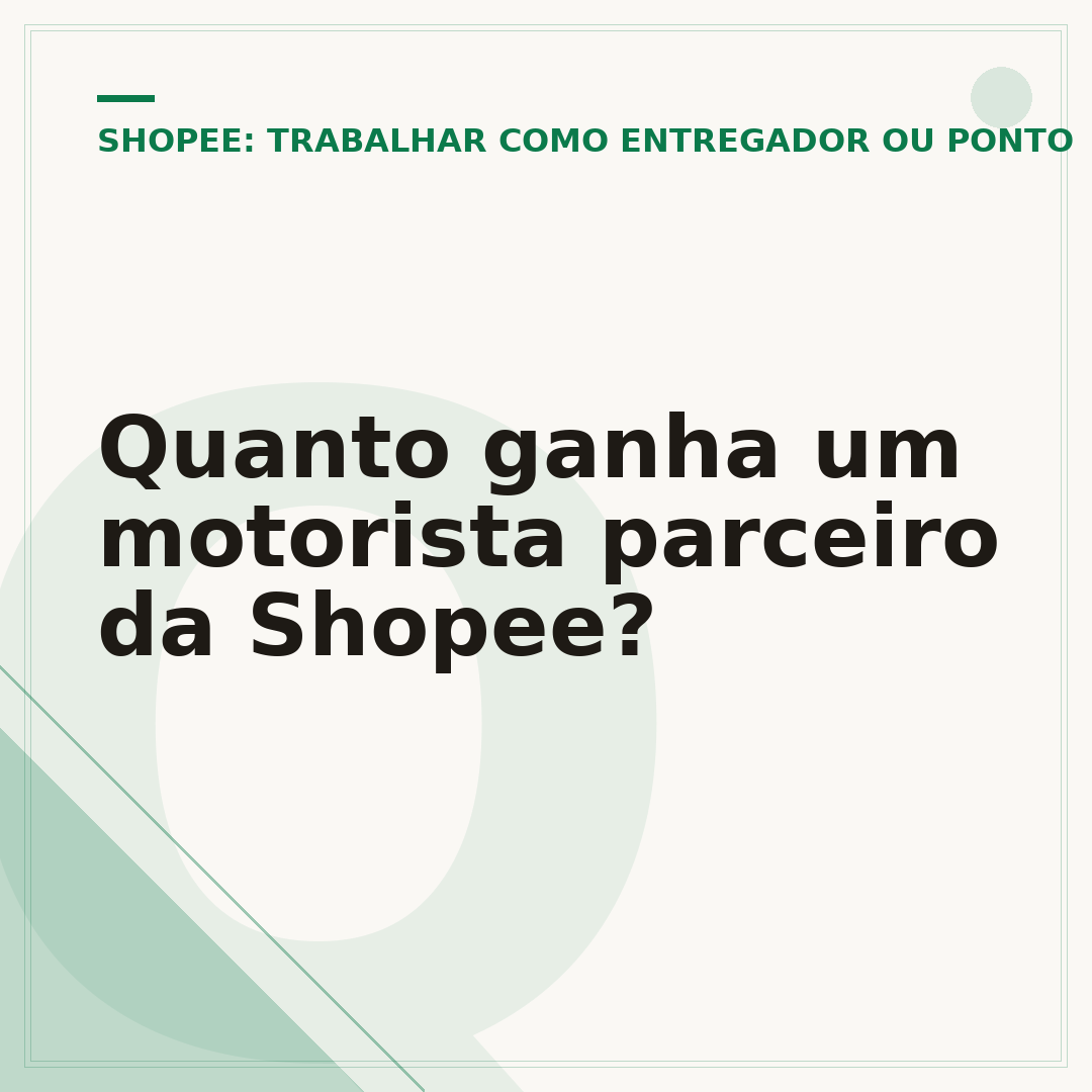 Quanto ganha um motorista parceiro da Shopee?