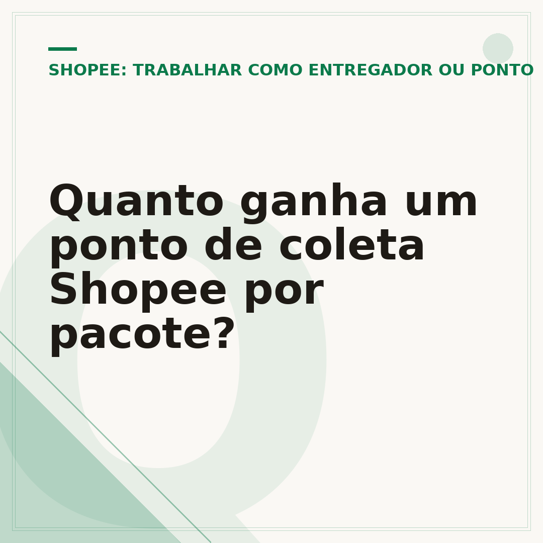 Quanto ganha um ponto de coleta Shopee por pacote?