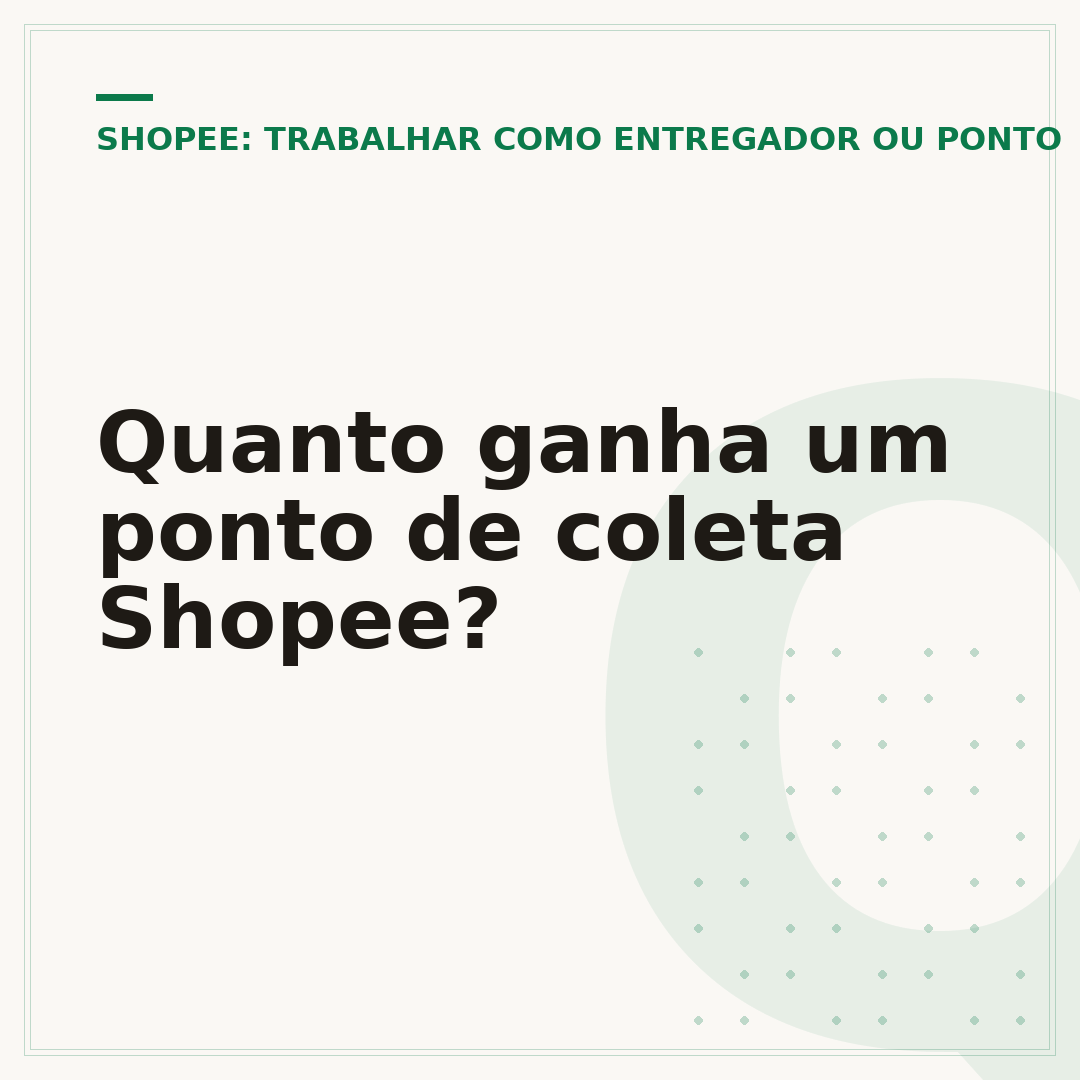 Quanto ganha um ponto de coleta Shopee?
