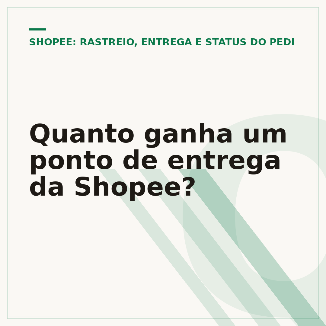 Quanto ganha um ponto de entrega da Shopee?