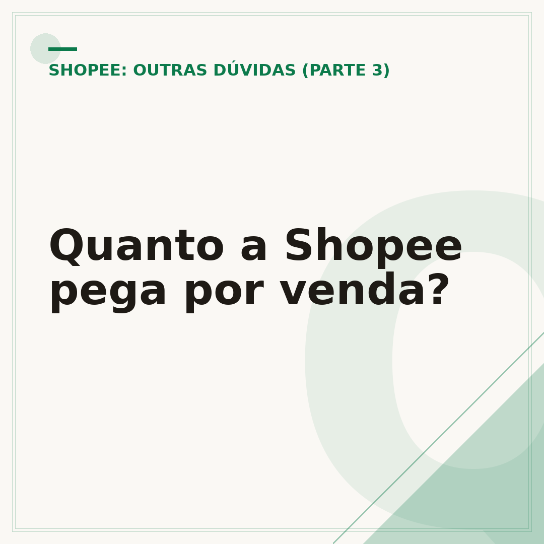 Quanto a Shopee pega por venda?
