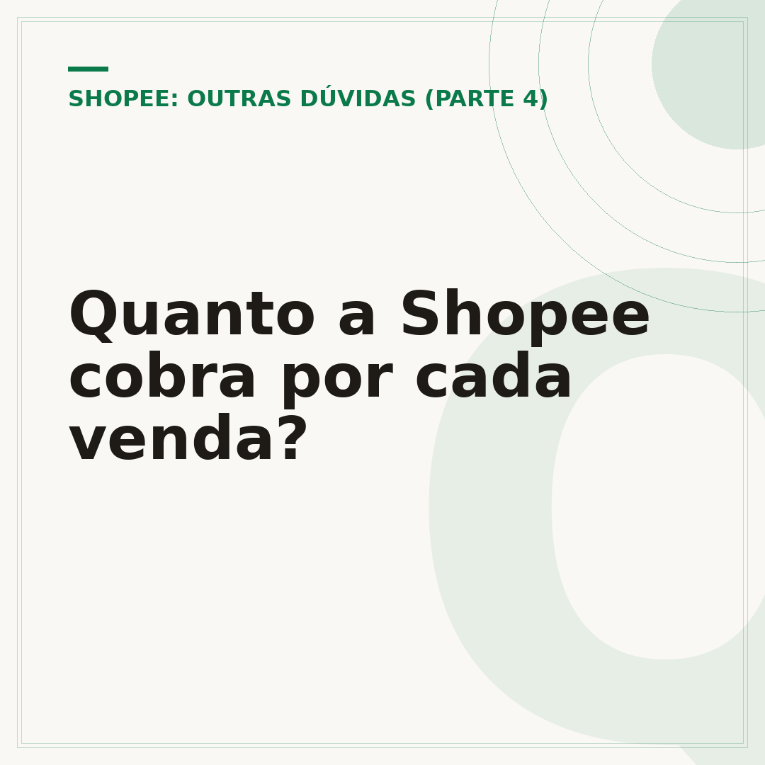 Quanto a Shopee cobra por cada venda?
