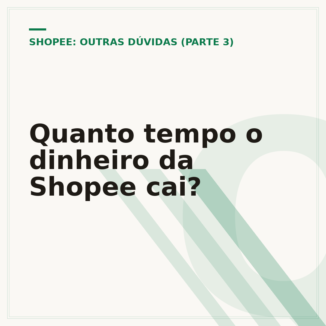 Quanto tempo o dinheiro da Shopee cai?