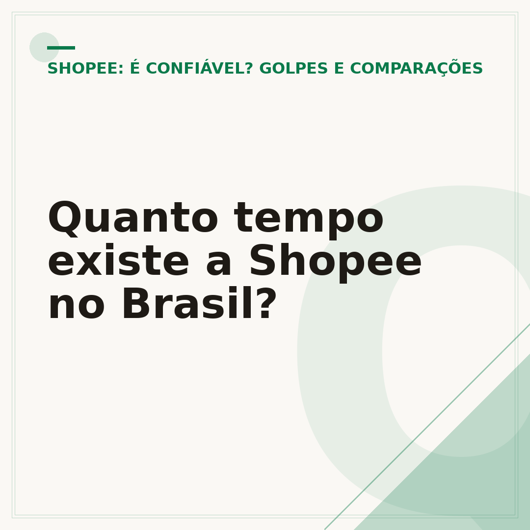 Quanto tempo existe a Shopee no Brasil?