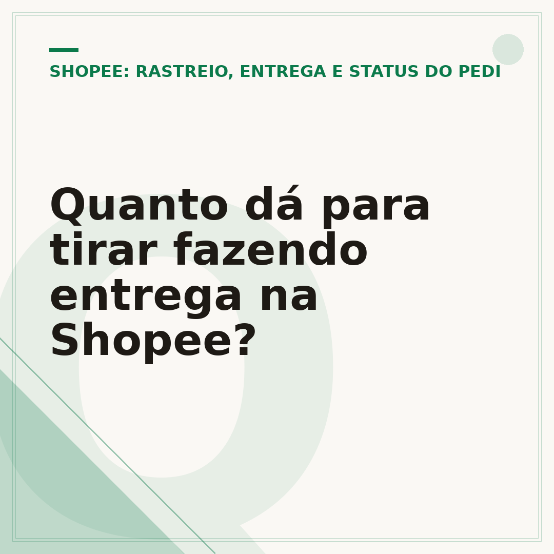 Quanto dá para tirar fazendo entrega na Shopee?