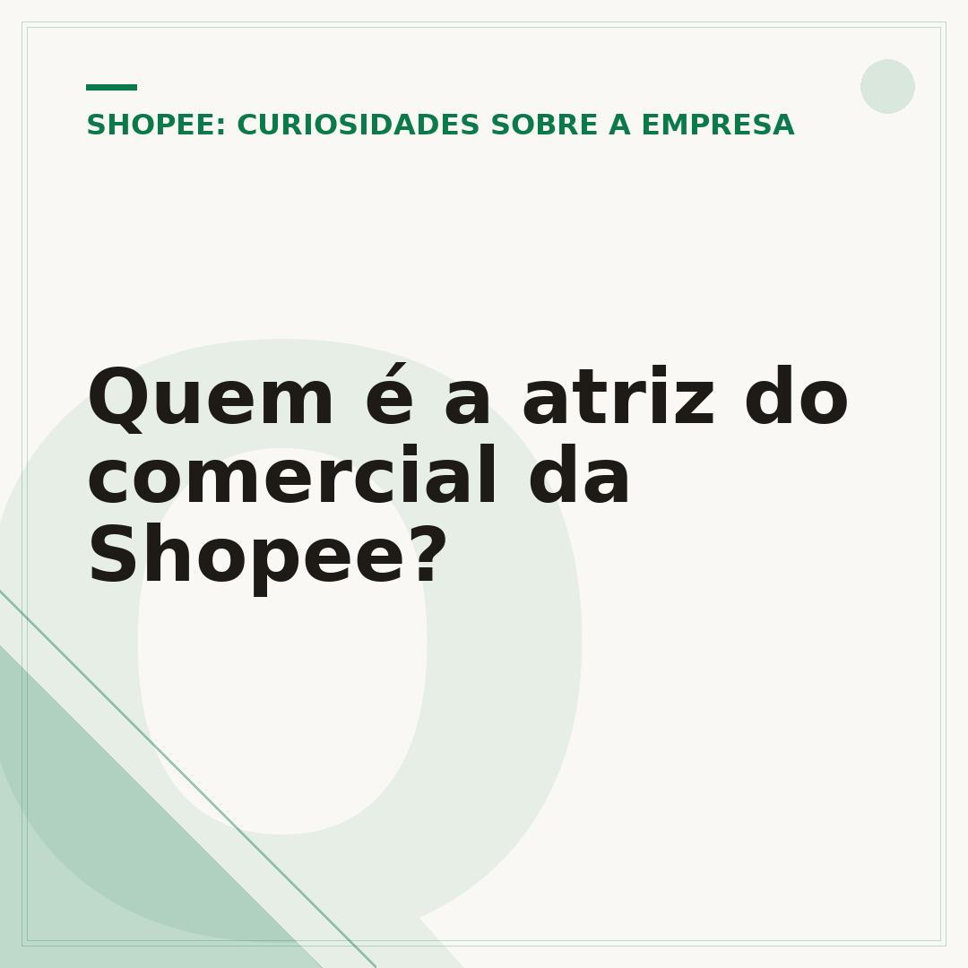Quem é a atriz do comercial da Shopee?