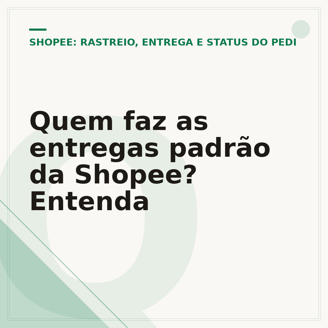 Quem faz as entregas padrão da Shopee? Entenda