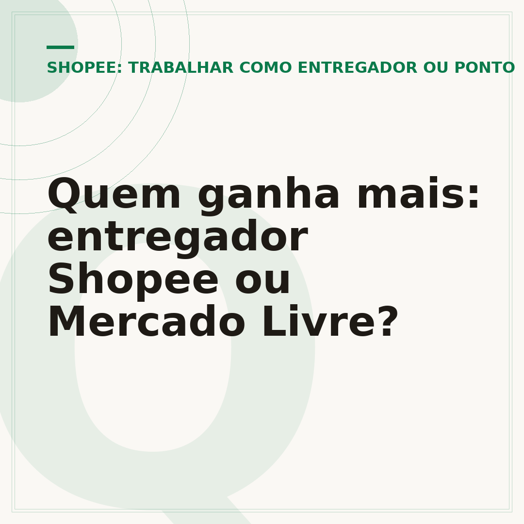 Quem ganha mais: entregador Shopee ou Mercado Livre?