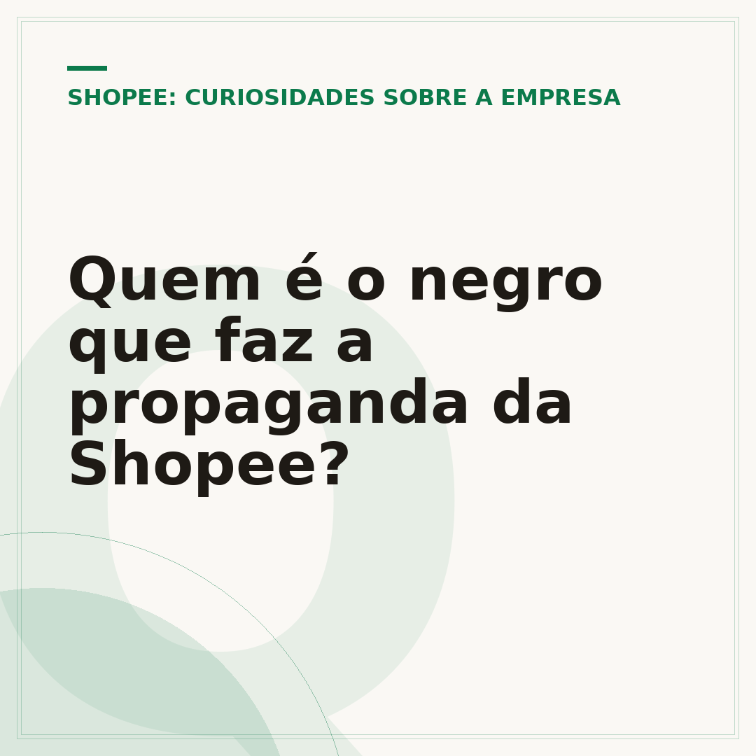 Quem é o negro que faz a propaganda da Shopee?