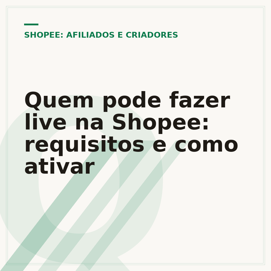 Quem pode fazer live na Shopee: requisitos e como ativar