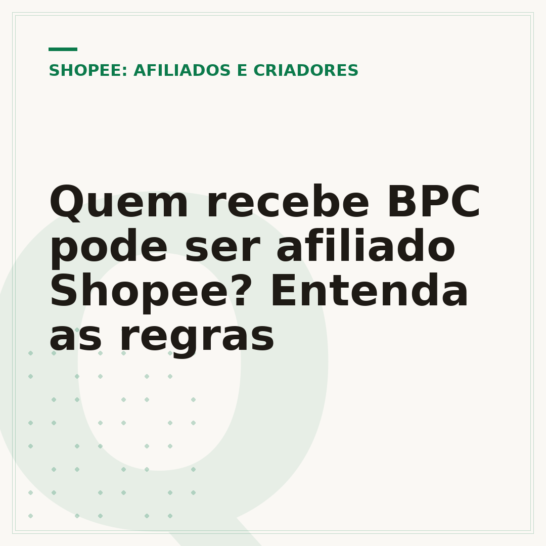 Quem recebe BPC pode ser afiliado Shopee? Entenda as regras