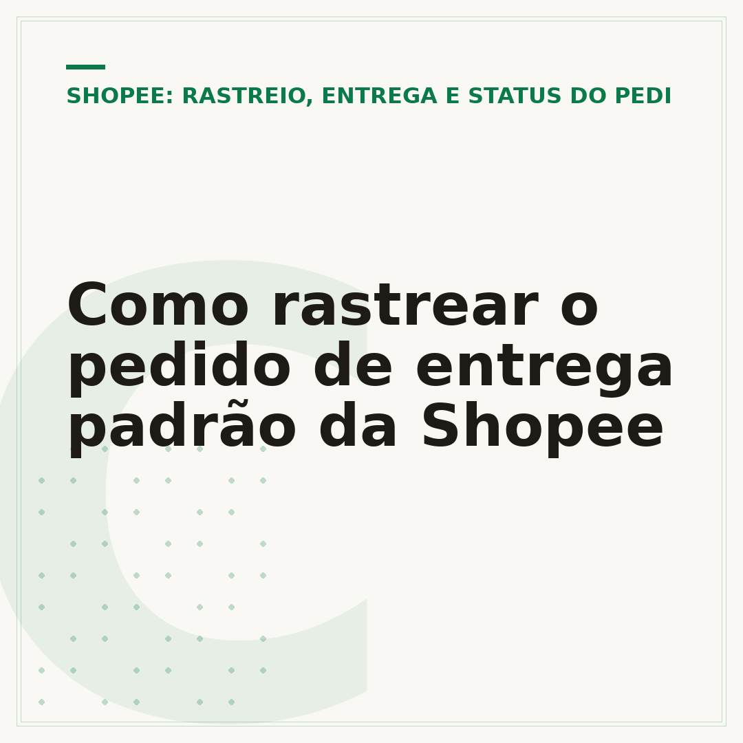 Como rastrear o pedido de entrega padrão da Shopee