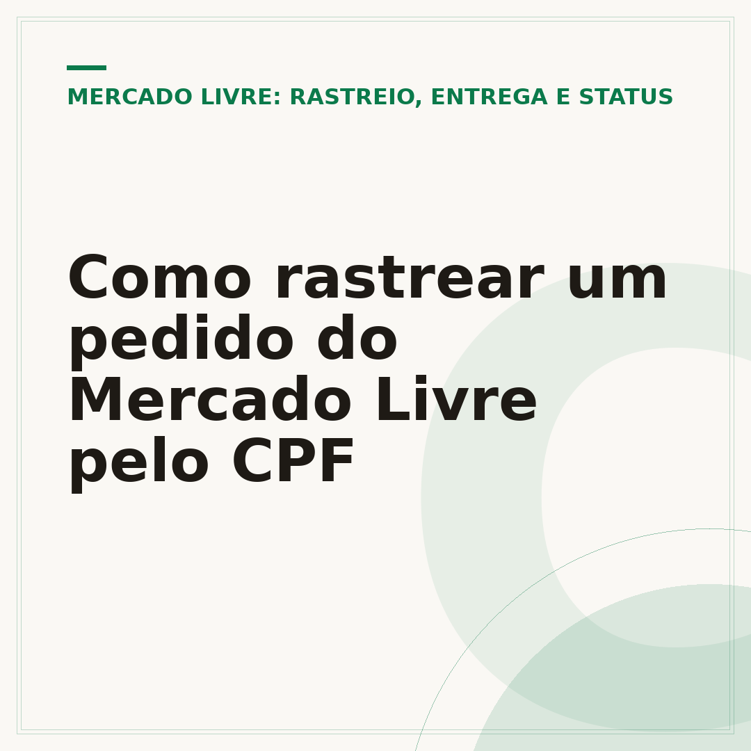 Como rastrear um pedido do Mercado Livre pelo CPF