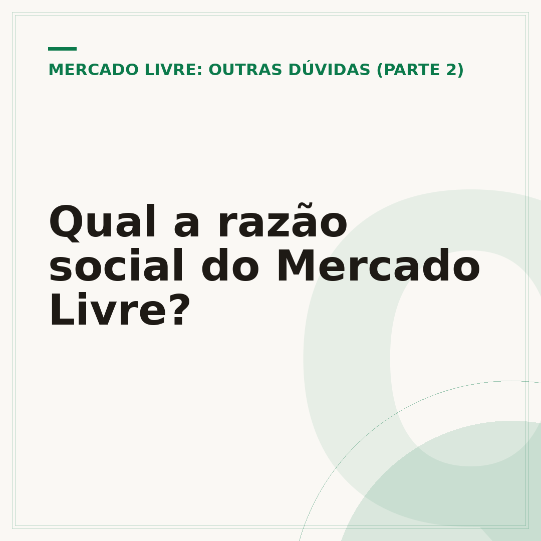 Qual a razão social do Mercado Livre?