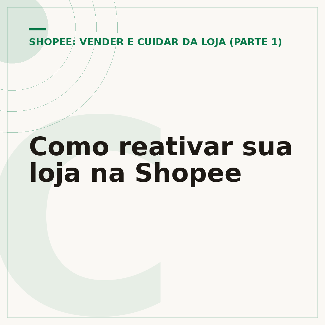 Como reativar sua loja na Shopee