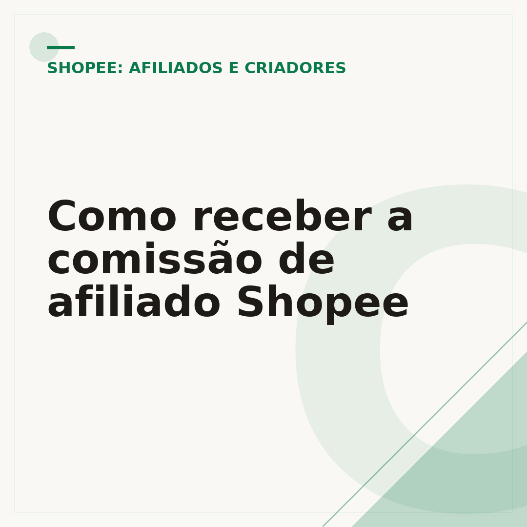 Como receber a comissão de afiliado Shopee