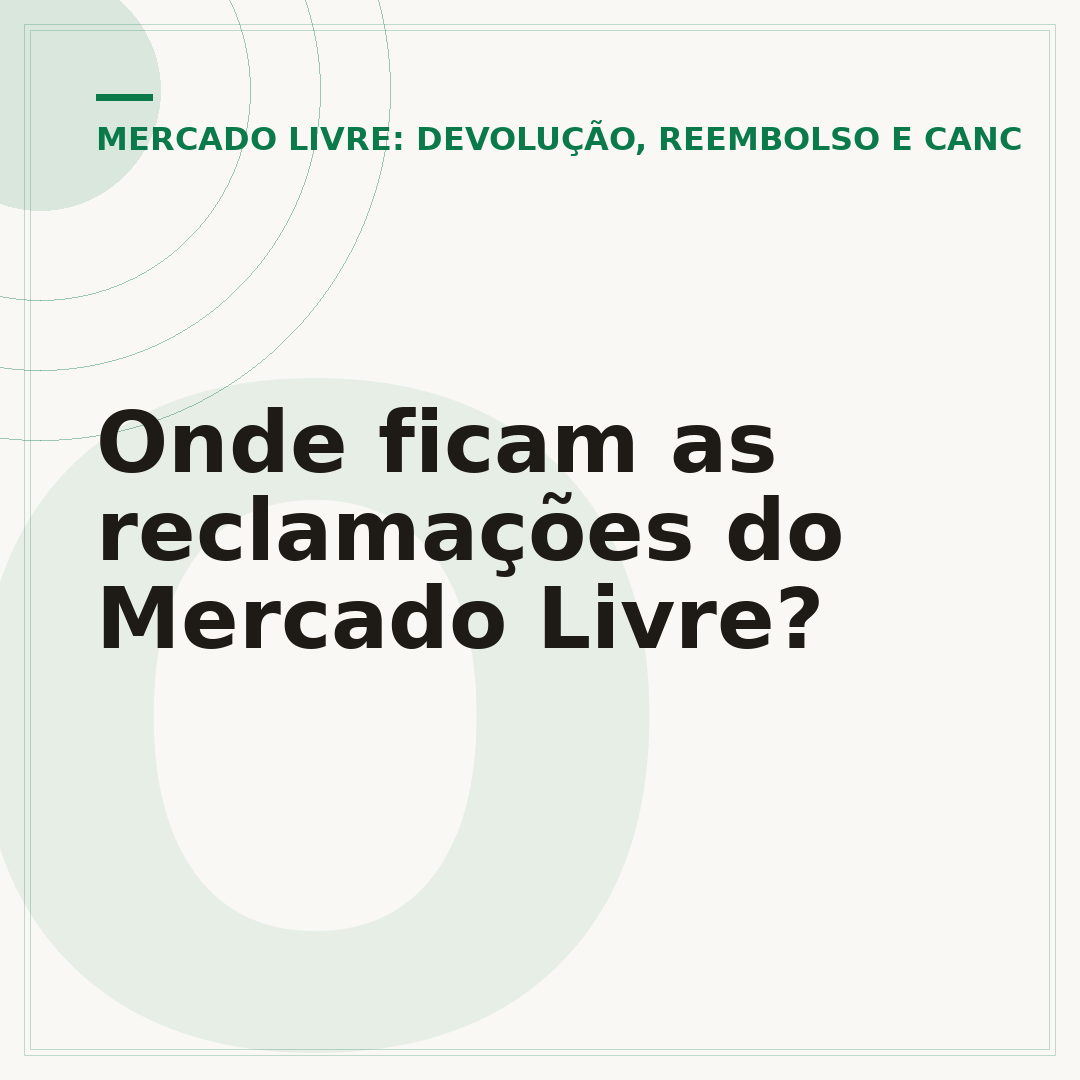 Onde ficam as reclamações do Mercado Livre?