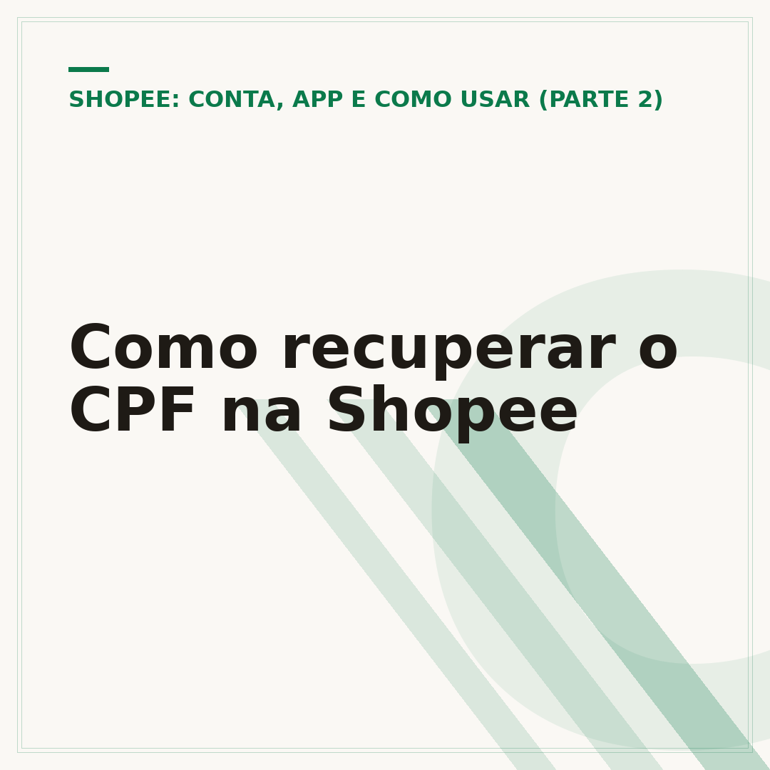 Como recuperar o CPF na Shopee