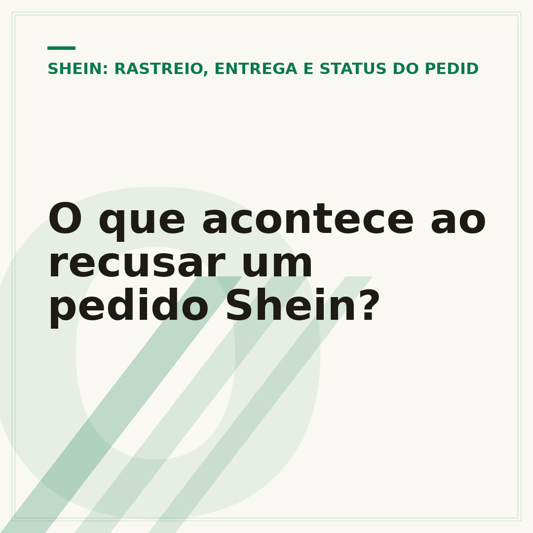 O que acontece ao recusar um pedido Shein?