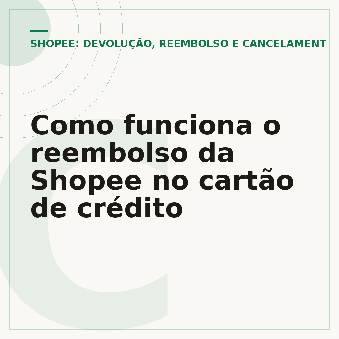 Como funciona o reembolso da Shopee no cartão de crédito