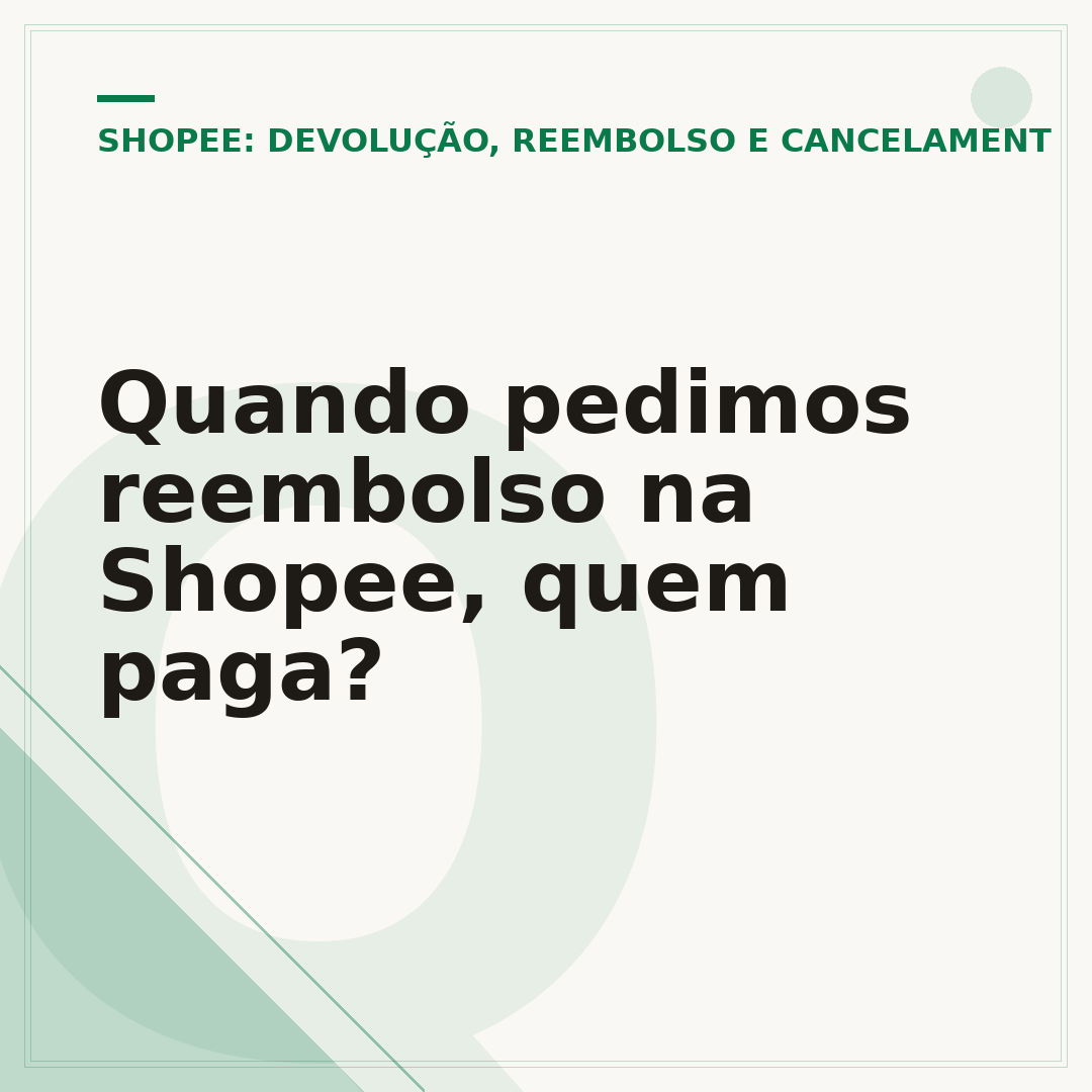 Quando pedimos reembolso na Shopee, quem paga?