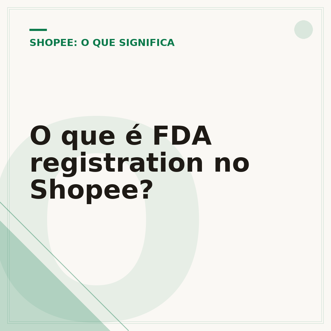 O que é FDA registration no Shopee?