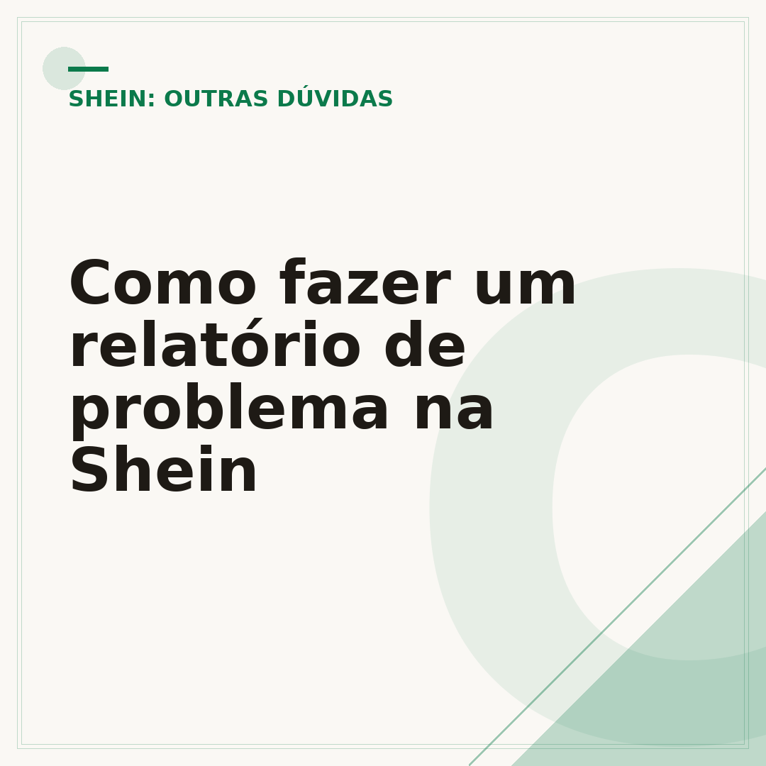 Como fazer um relatório de problema na Shein