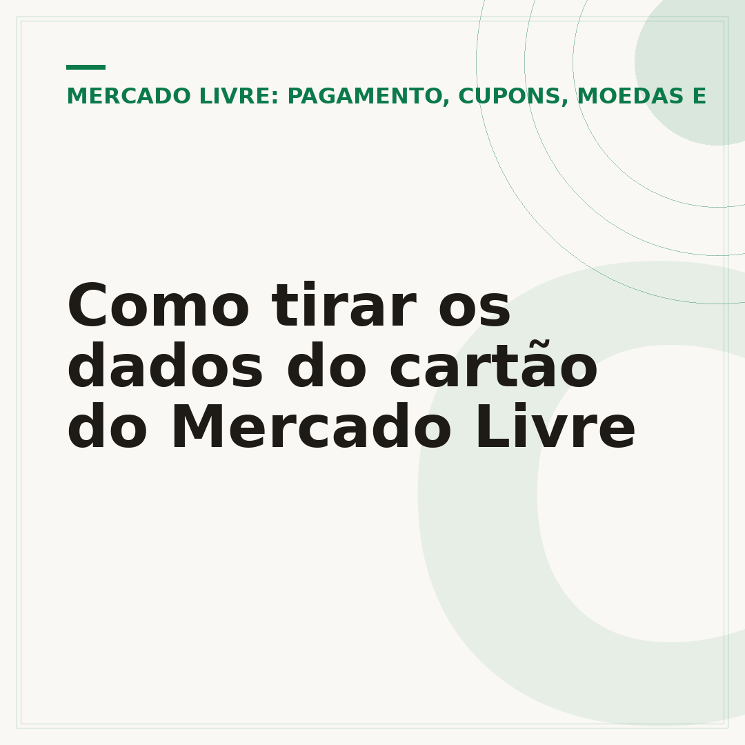 Como tirar os dados do cartão do Mercado Livre