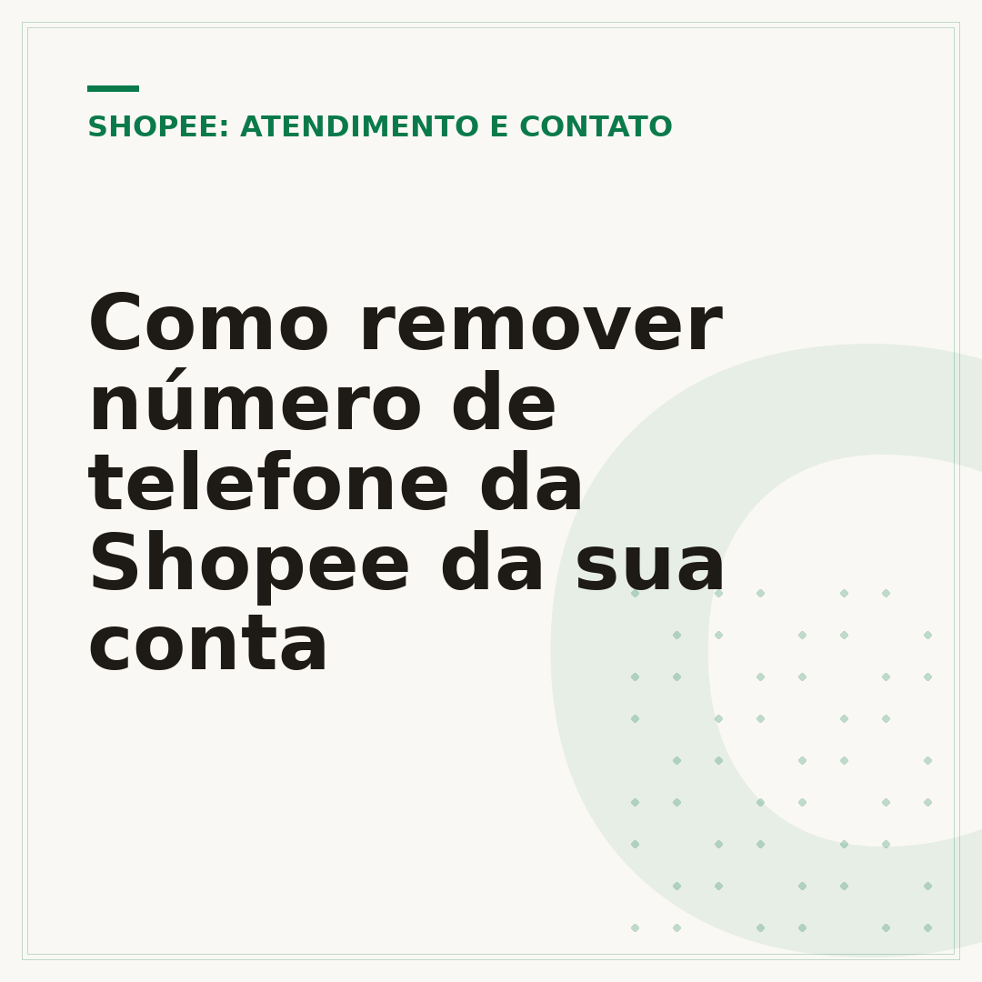 Como remover número de telefone da Shopee da sua conta
