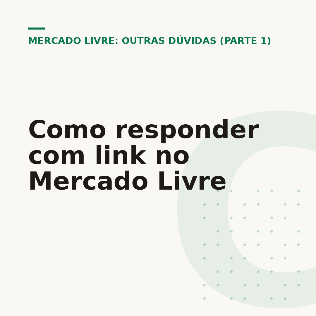 Como responder com link no Mercado Livre