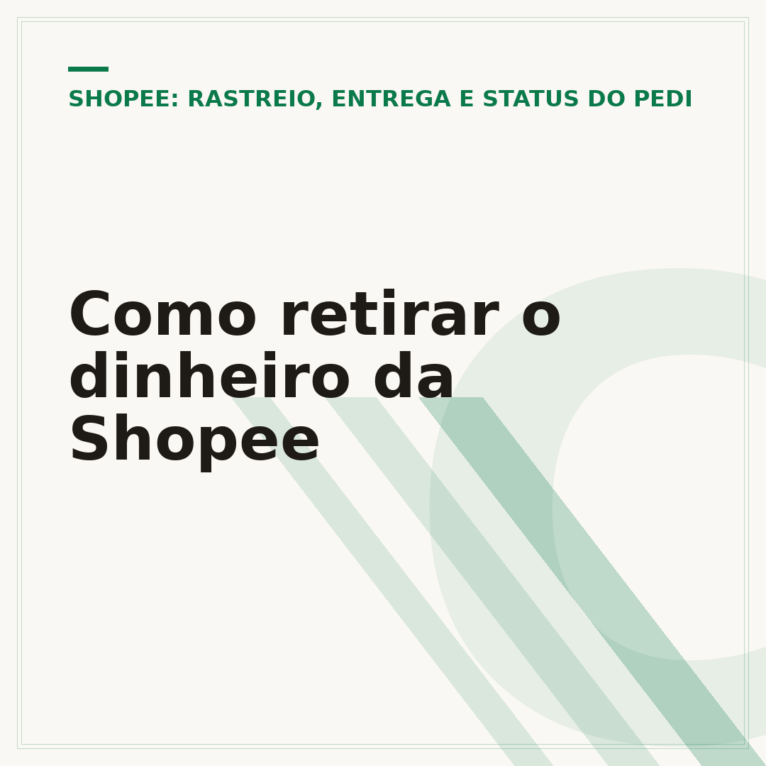 Como retirar o dinheiro da Shopee