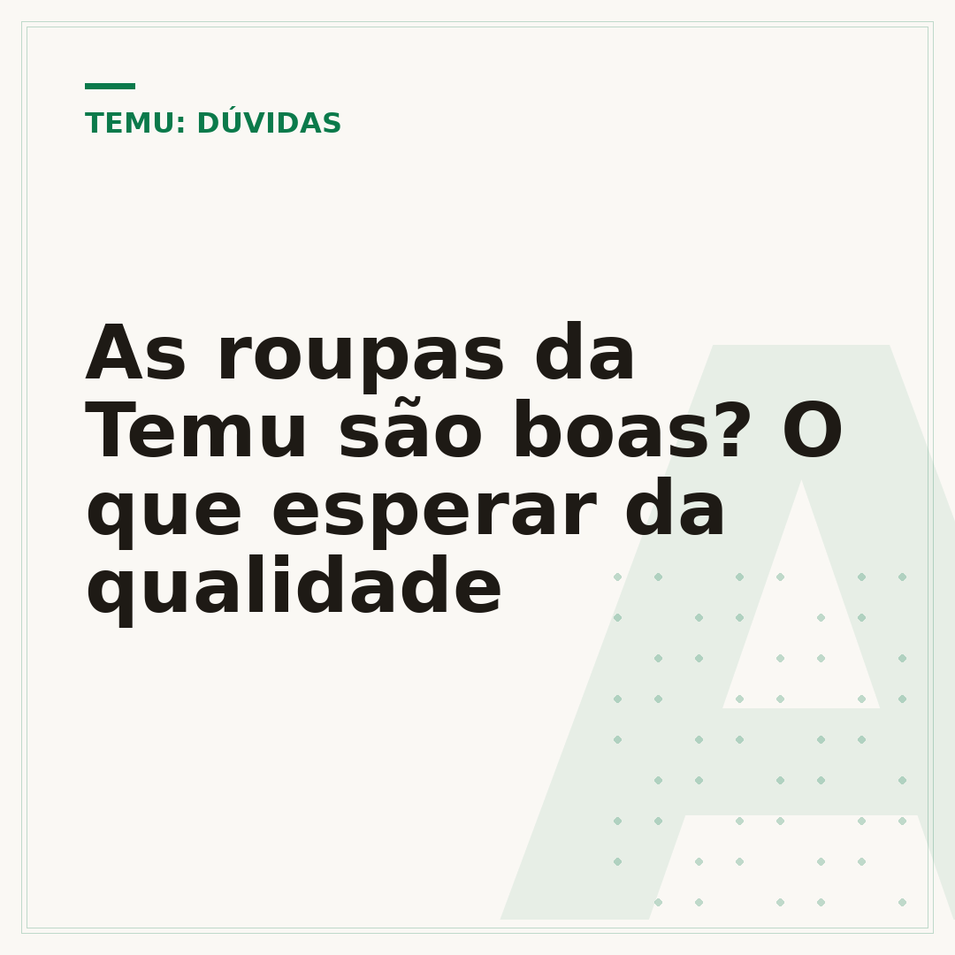 As roupas da Temu são boas? O que esperar da qualidade
