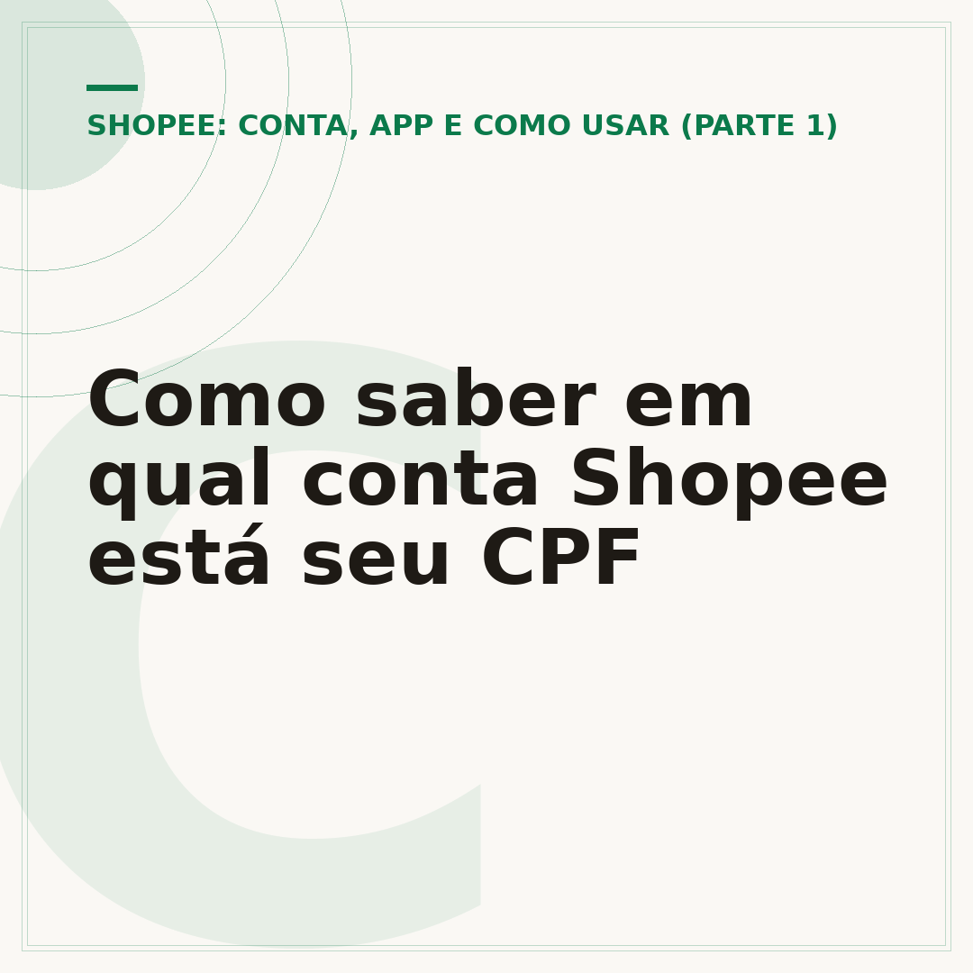 Como saber em qual conta Shopee está seu CPF
