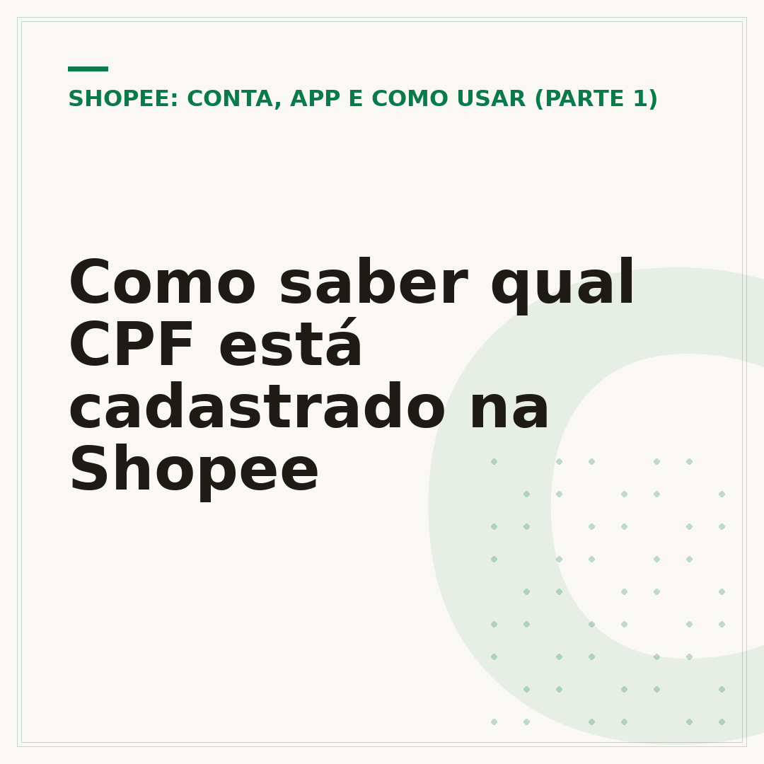Como saber qual CPF está cadastrado na Shopee