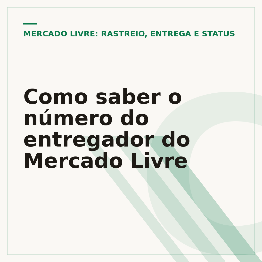 Como saber o número do entregador do Mercado Livre