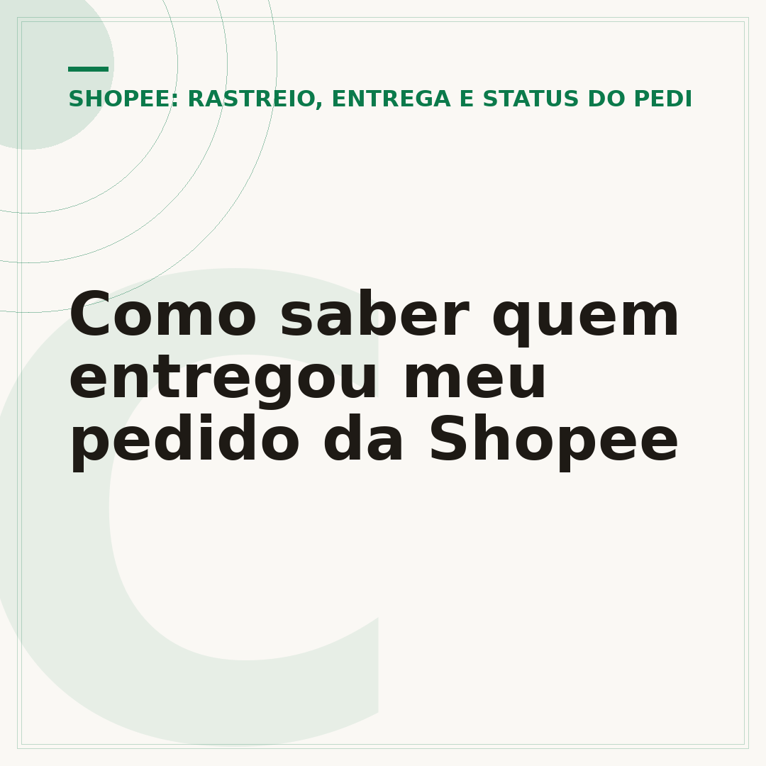 Como saber quem entregou meu pedido da Shopee