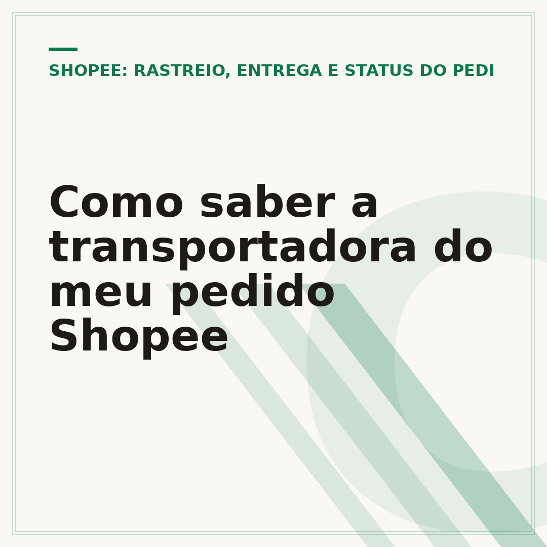 Como saber a transportadora do meu pedido Shopee