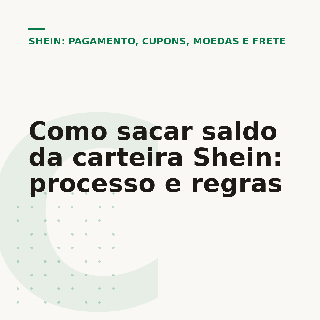 Como sacar saldo da carteira Shein: processo e regras