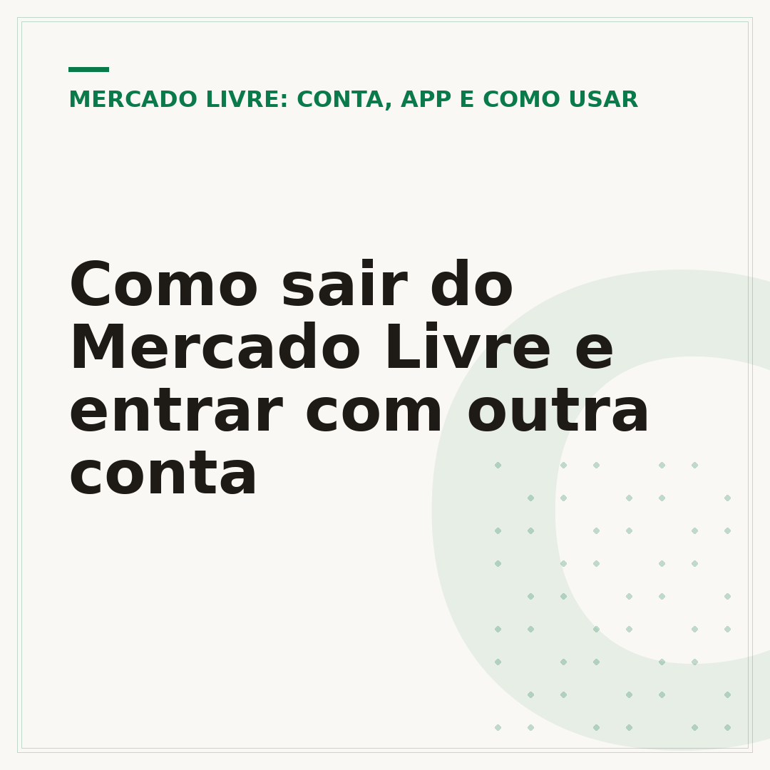 Como sair do Mercado Livre e entrar com outra conta