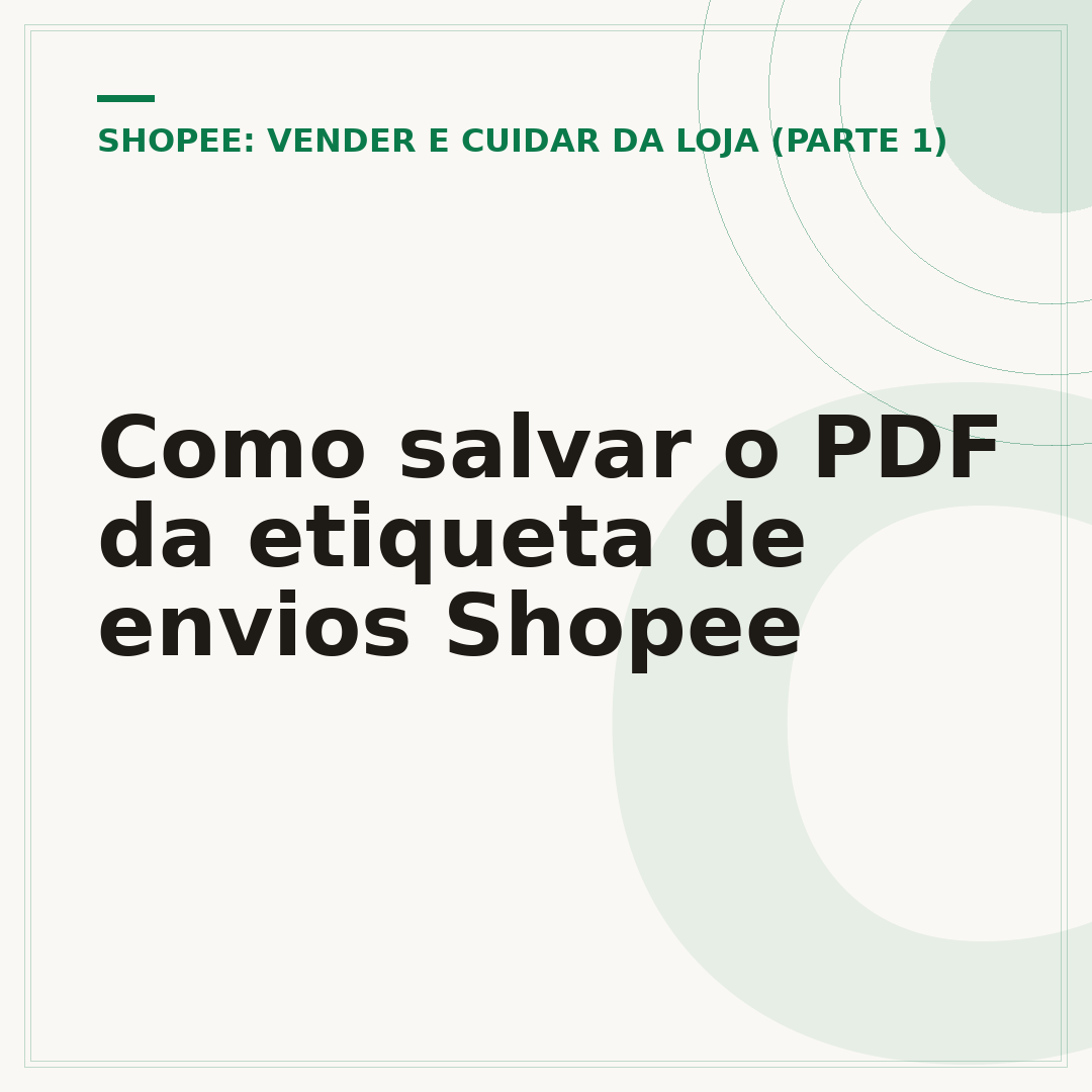 Como salvar o PDF da etiqueta de envios Shopee