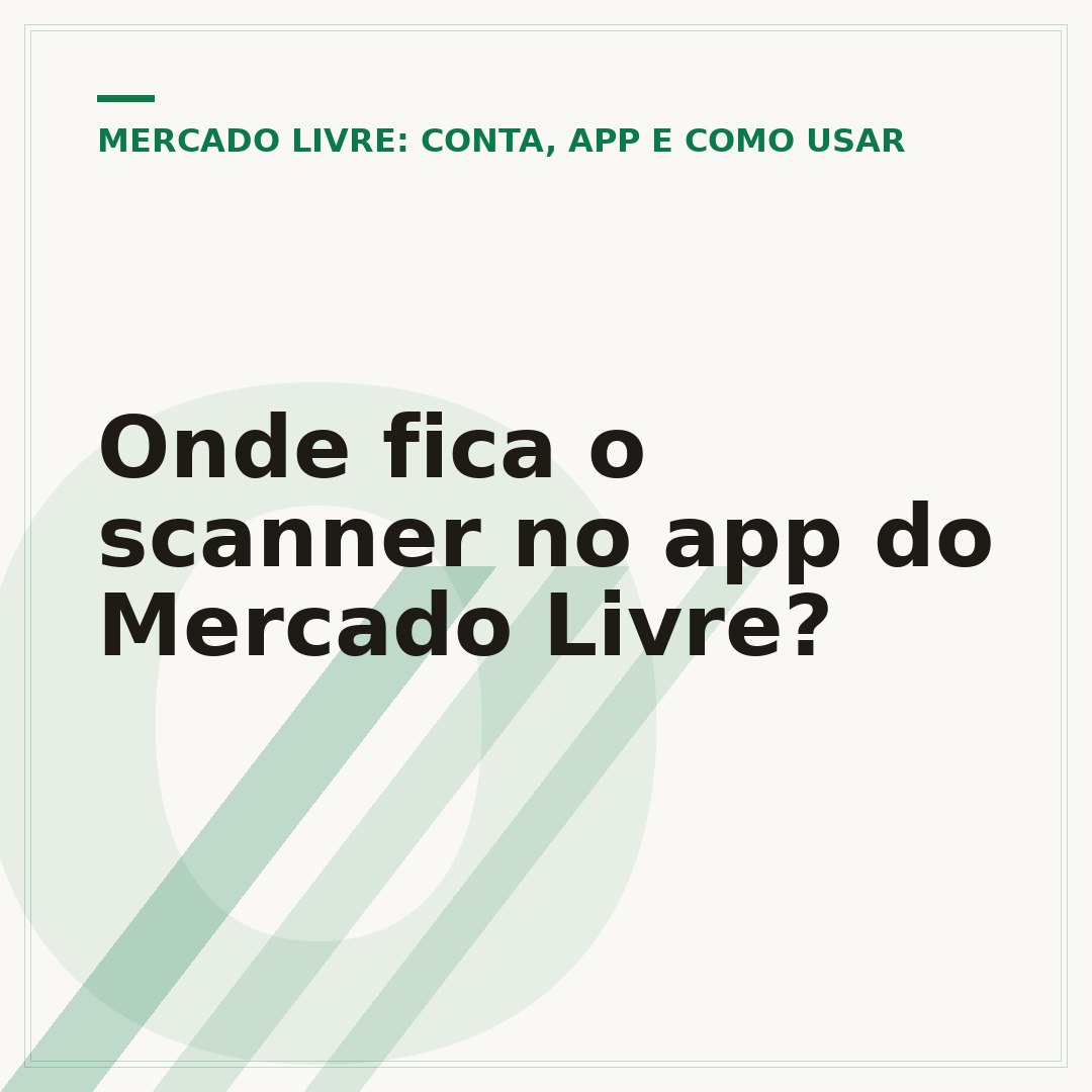 Onde fica o scanner no app do Mercado Livre?