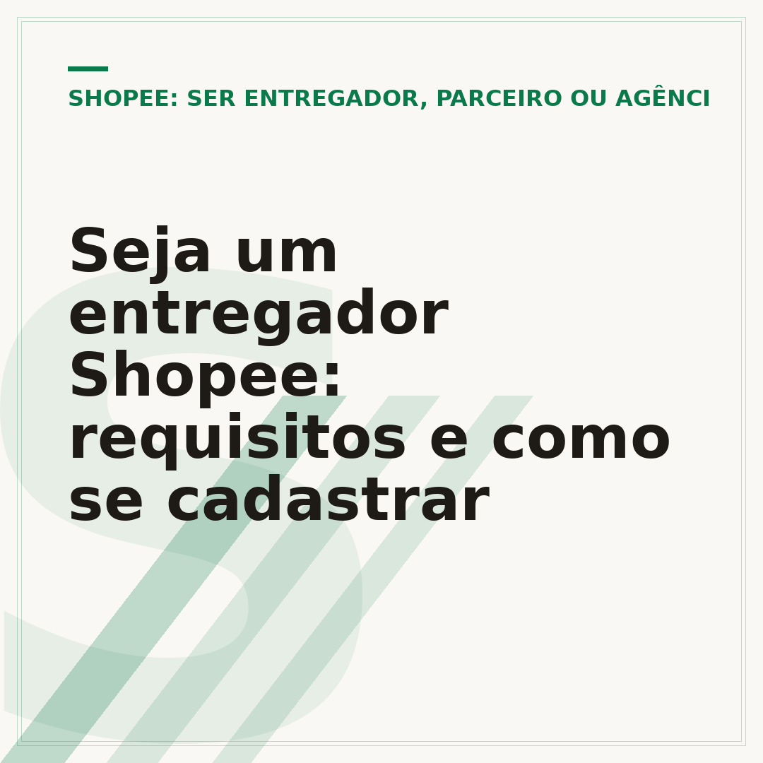 Seja um entregador Shopee: requisitos e como se cadastrar