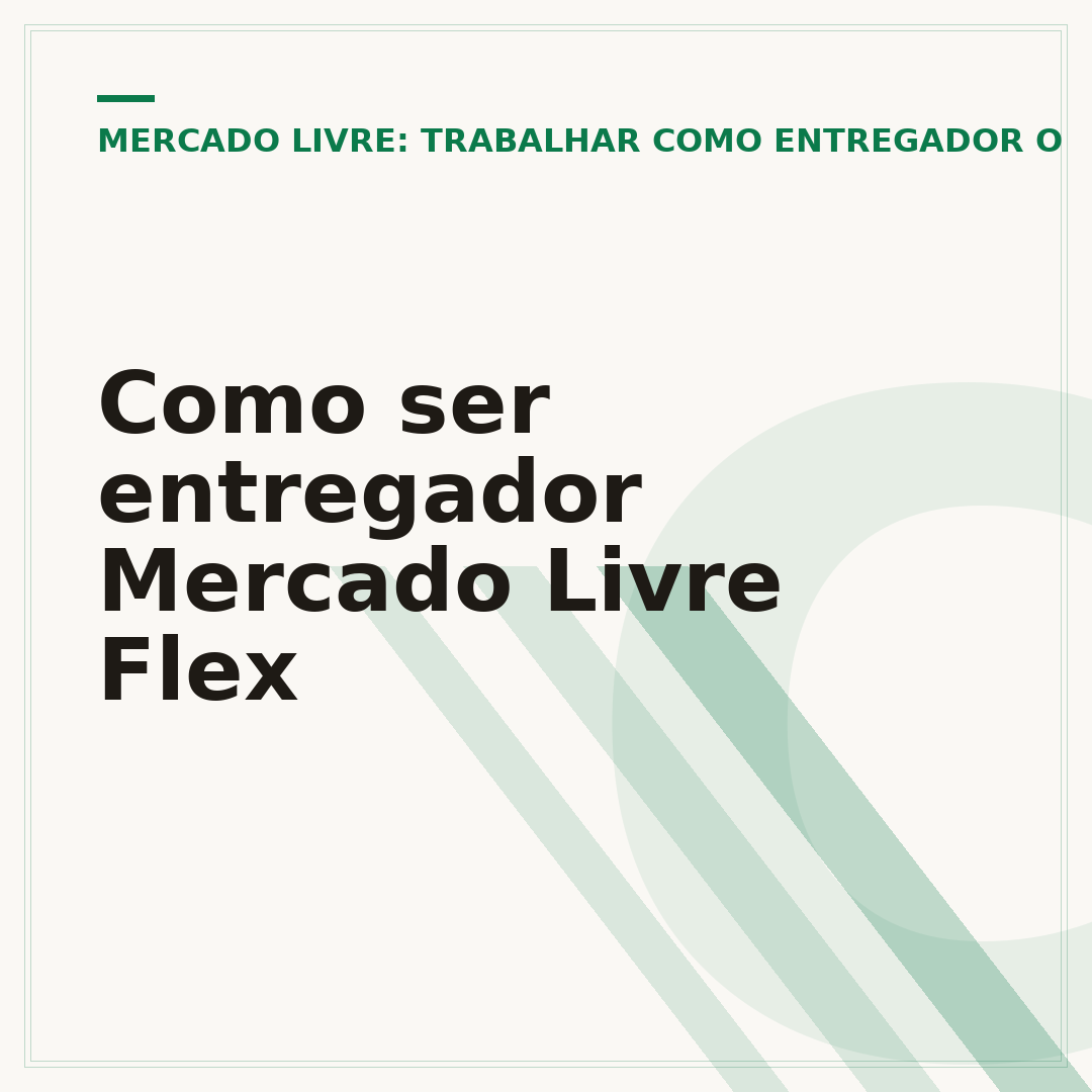 Como ser entregador Mercado Livre Flex