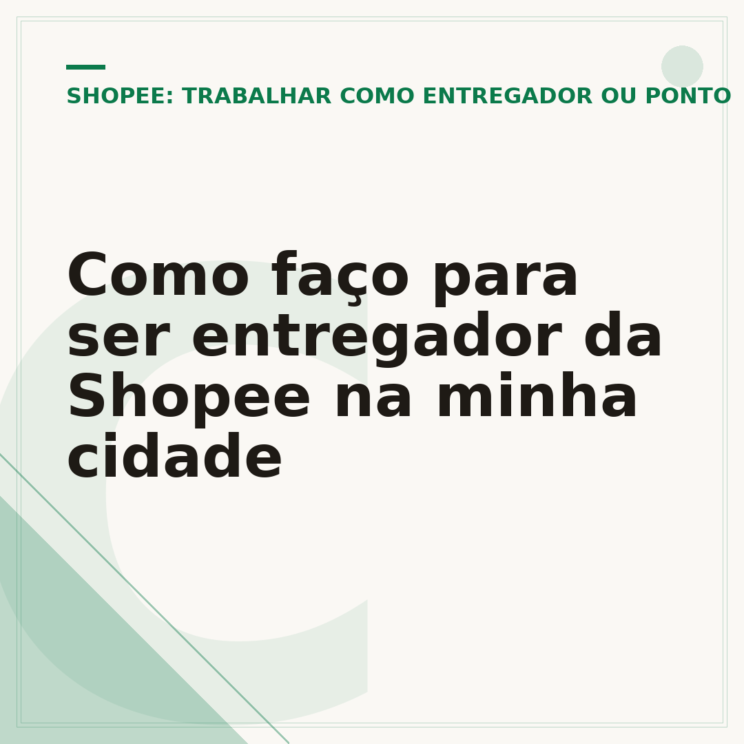 Como faço para ser entregador da Shopee na minha cidade